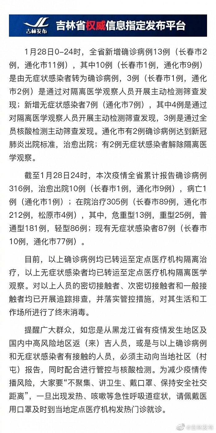 吉林省疫情的最新情况:吉林省疫情最新情况最新消息今天 吉林省疫情的最新情况:吉林省疫情最新情况最新消息今天