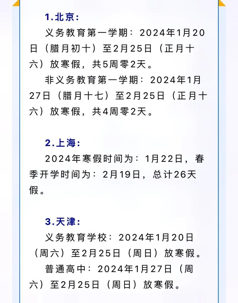 辽宁2024年小学寒假放假时间出炉,家长请提前规划! 辽宁2024年小学寒假放假时间出炉,家长请提前规划!