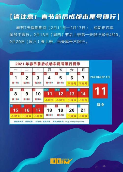 成都限行时间新规2021年4月,几点到几点? 成都限行时间新规2021年4月,几点到几点?
