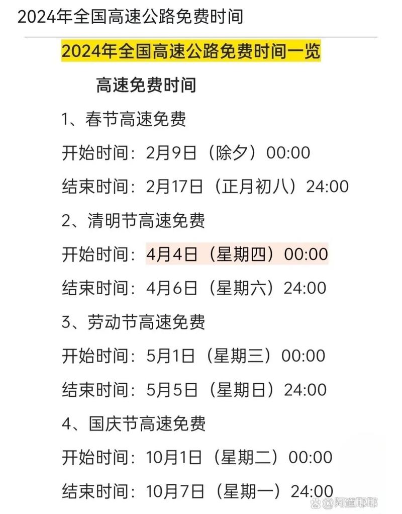 2024年高速免费政策详解,免费通行到十月几号? 2024年高速免费政策详解,免费通行到十月几号?