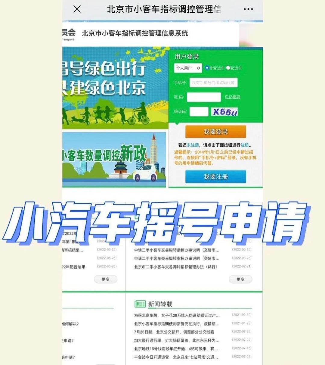 北京小汽车摇号查询结果/小型汽车摇号申请官网入口