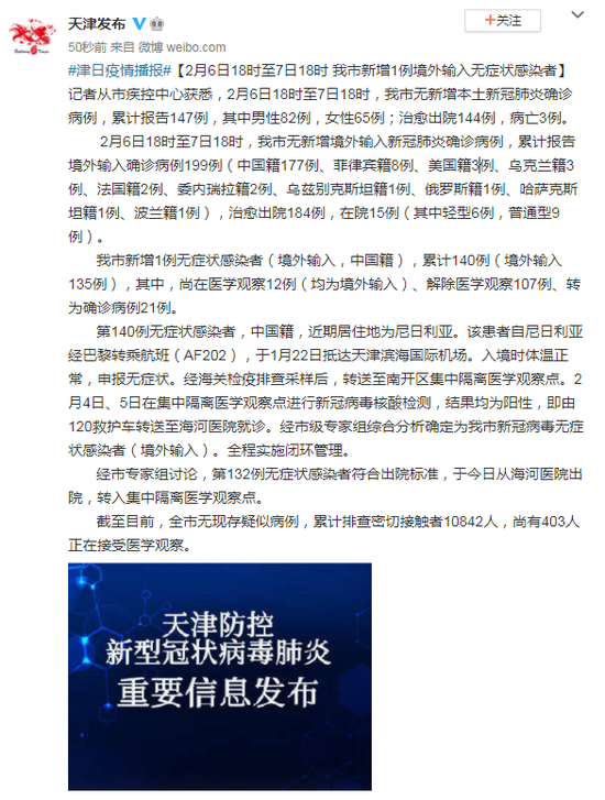 天津新增一例无症状是真的吗/天津新增1例无症状感染者是哪里的 天津新增一例无症状是真的吗/天津新增1例无症状感染者是哪里的