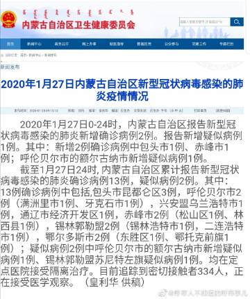 【内蒙古呼和浩特确诊新型冠状病毒最新消息,内蒙古呼和浩特疑似病例】 【内蒙古呼和浩特确诊新型冠状病毒最新消息,内蒙古呼和浩特疑似病例】