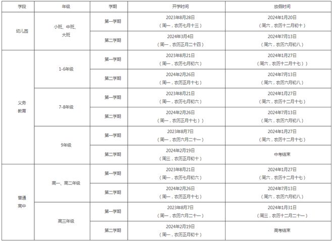 2024年全国多地小学开学时间表最新公布!新学期校历抢先看 2024年全国多地小学开学时间表最新公布!新学期校历抢先看