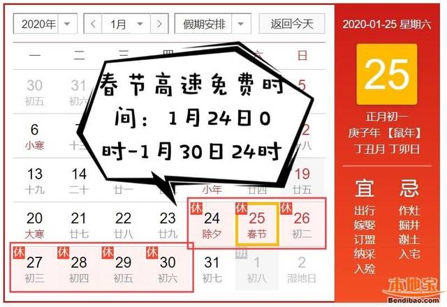 2020年元旦高速免费时间表,出行必看指南 2020年元旦高速免费时间表,出行必看指南
