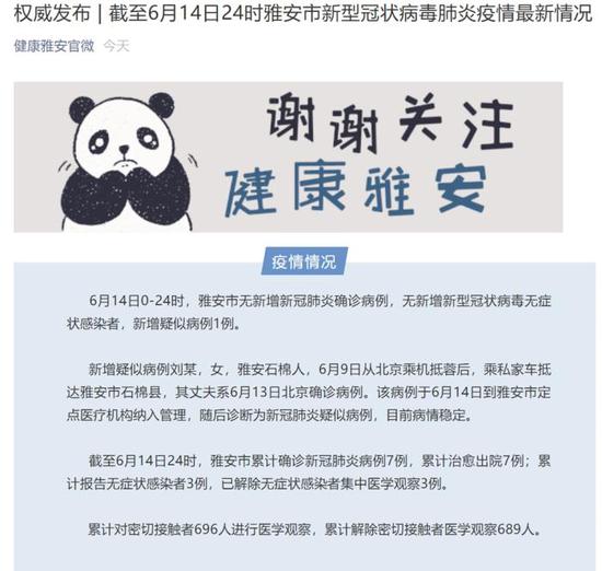 【雅安新型肺炎疫情最新,雅安新冠肺炎最新数据】 【雅安新型肺炎疫情最新,雅安新冠肺炎最新数据】