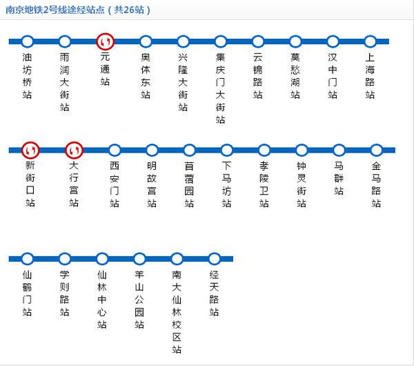 南京地铁2号线运营时间表一览/南京地铁二号线时间表末班地铁 南京地铁2号线运营时间表一览/南京地铁二号线时间表末班地铁