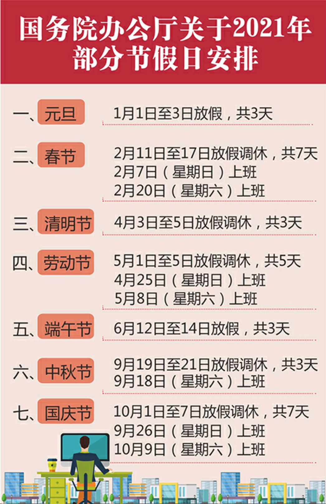 2021年法定节假日官方:2021年法定节假日期 2021年法定节假日官方:2021年法定节假日期
