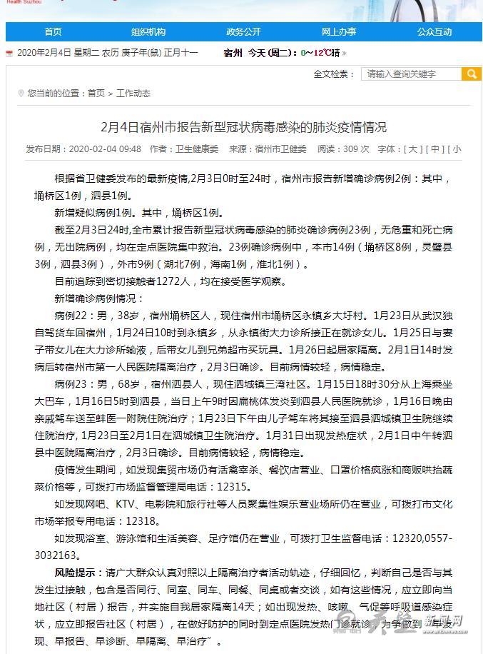 安徽宿州疫情最新通报/安徽宿州疫情官方消息 安徽宿州疫情最新通报/安徽宿州疫情官方消息