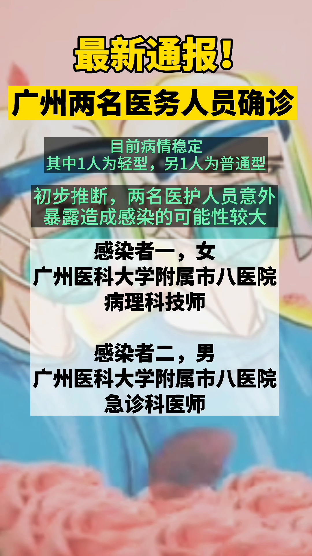 广州两名医务人员确诊新冠,他们是否已接种疫苗? 广州两名医务人员确诊新冠,他们是否已接种疫苗?