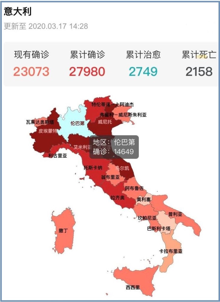 意大利疫情最新情况数据/意大利疫情最新通告 意大利疫情最新情况数据/意大利疫情最新通告