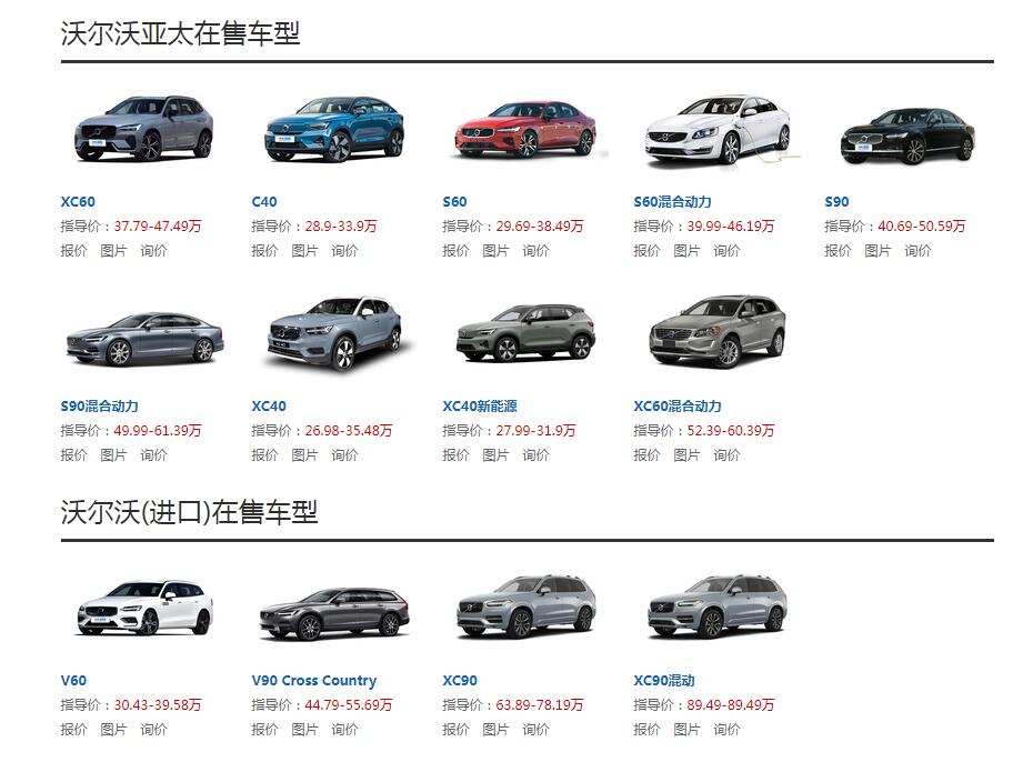 沃尔沃汽车报价大全/沃尔沃汽车报价大全一览表 沃尔沃汽车报价大全/沃尔沃汽车报价大全一览表