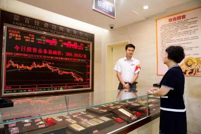 菜百金价历史一览表:菜百金价走势图一年