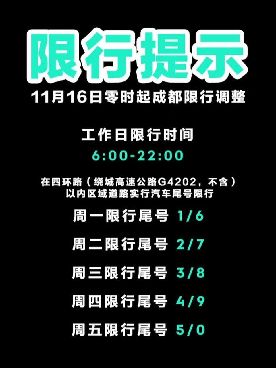 成都限行时间新规2021年11月份/成都限行时间新规2020年1月 成都限行时间新规2021年11月份/成都限行时间新规2020年1月
