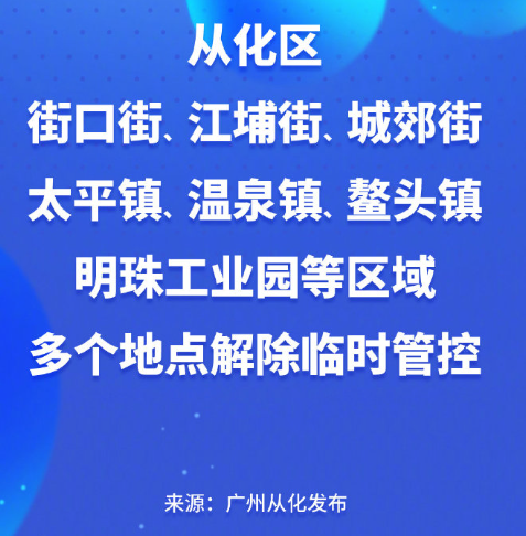 【广州解除部分疫情防控临时管控区有哪些/广州解控了吗】