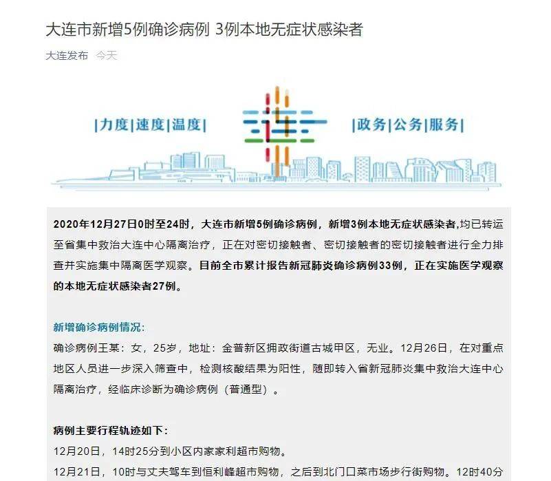 大连新增本土确诊病例:大连新增确诊病例情况 大连新增本土确诊病例:大连新增确诊病例情况