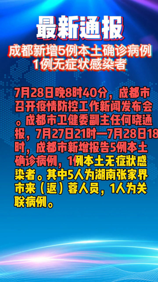 【今天成都疫情通报最新,今日成都疫情报告】