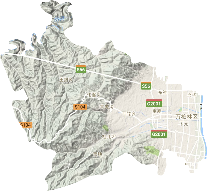 万柏林区范围:万柏林区界限图 万柏林区范围:万柏林区界限图