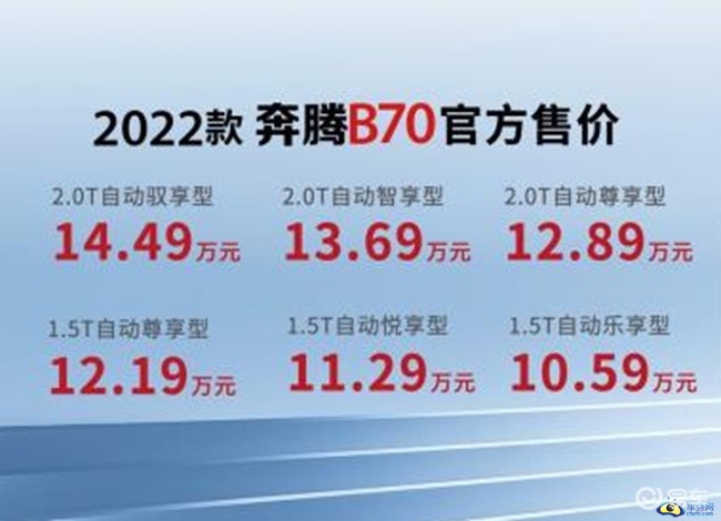 【奔腾车型的配置和价格是多少?,奔腾全部车型】