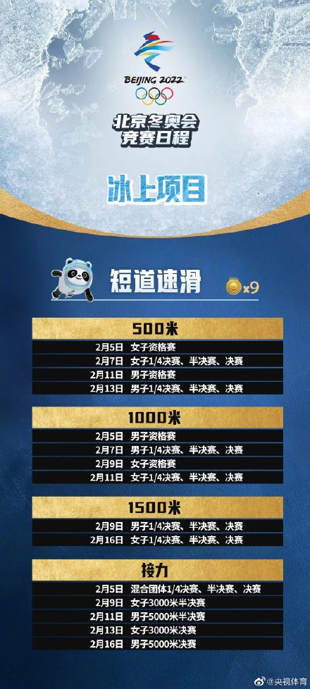 2022冬奥会直播完整版:冬奥会直播表