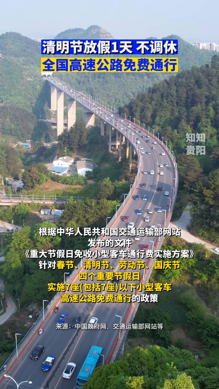 清明节高速公路费免几天/清明节高速公路免路费吗