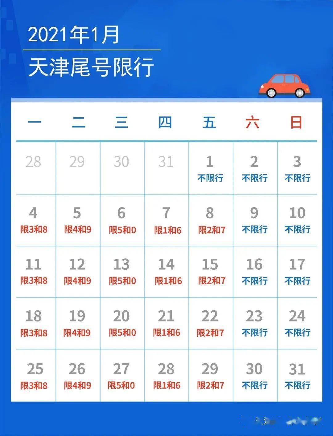 限号2021最新限号时间是几点/限号2021最新限号表 限号2021最新限号时间是几点/限号2021最新限号表