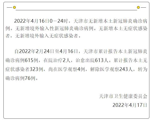 【天津新增4例本土确诊/天津新增4例本土新冠肺炎确诊病例】