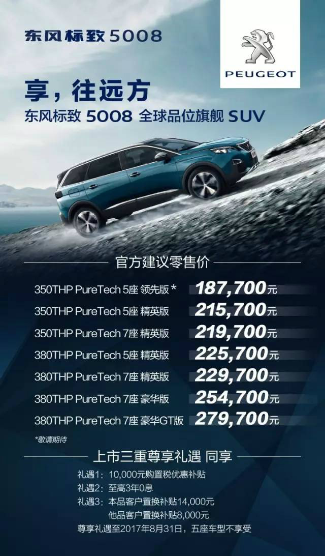 【东风标致5008,东风标致5008报价2017款】