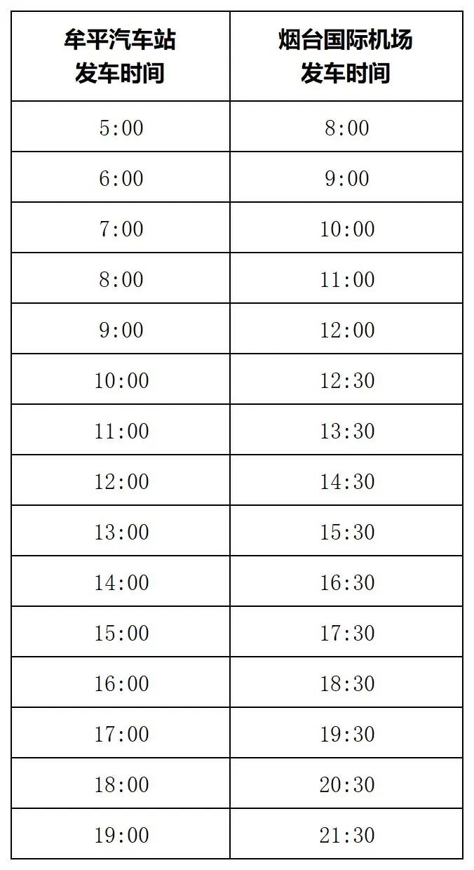 烟台大巴机场班车时刻表/烟台机场大巴线路查询 烟台大巴机场班车时刻表/烟台机场大巴线路查询