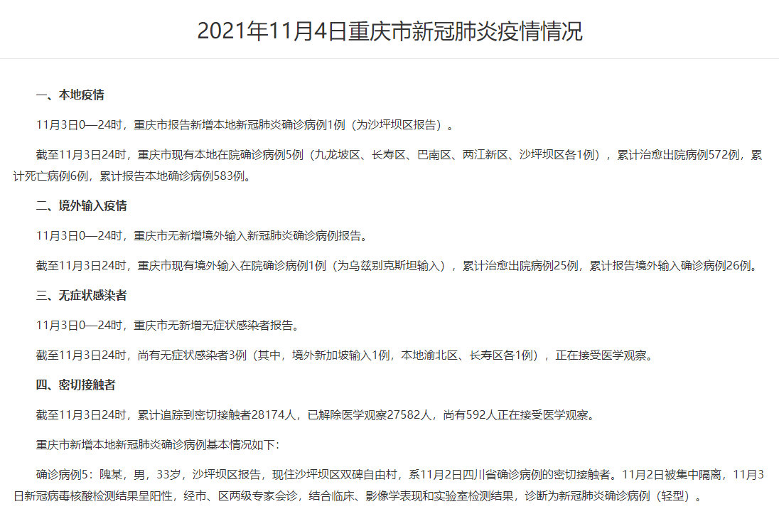 【重庆新增确诊1例/重庆新增1例感染者行程】