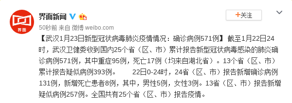 武汉新增4例新型冠状病毒肺炎病例详情/武汉新增1例病例